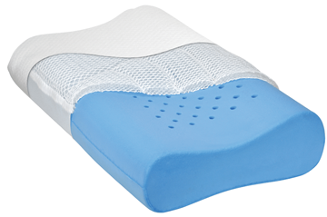 Image of the Contour Cloud Cool Air Edition Pillow's 3-Layer ventilated system